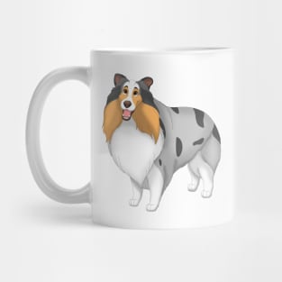 White, Blue Merle & Tan Shetland Sheepdog Dog Sheltie Mug